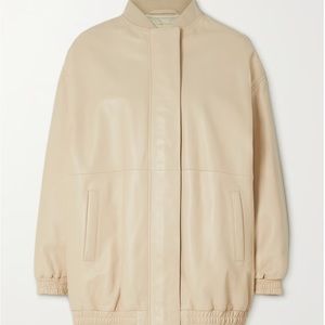 Brava oversized padded leather bomber jacket